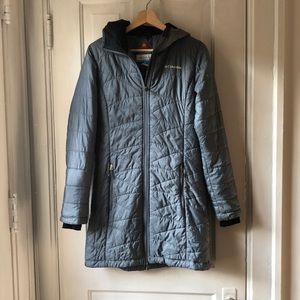 Light blue winter Columbia jacket